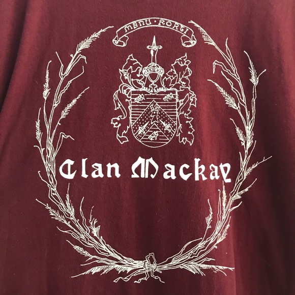 Clan Mackay Manu Forti Vintage T Shirt Crest 80s - Picture 2 of 5